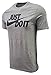 Nike Men's Sportswear Tee Just Do It Swoosh (Medium, Grey Heather/Black)