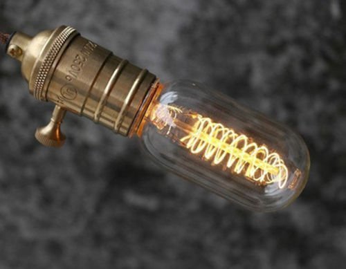 Vintage Edison Bulb - 25 Watt - T45 - Spiral Cage Filament - Dimmable - 8 Pack - 65 Lumen #TOP6