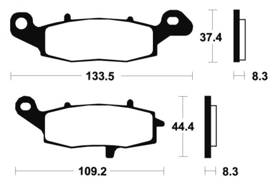 Plaquette de frein Tecnium pour corriger le manque de mordant avant sur Suzuki V-Strom 650