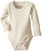 L'ovedbaby Unisex-Baby Newborn Organic Gloved Sleeve Bodysuit, Beige, 0/3 Months