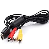 Composite AV Cable for PS3, Fosmon RCA / Composite AV Cable Audio Video for Sony PlayStation 1, PS2, PS3 Slim C123