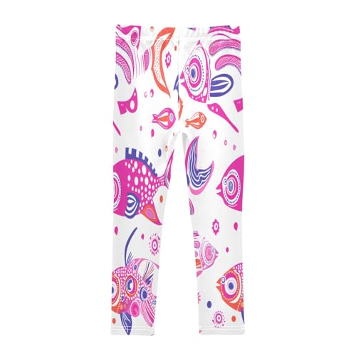Bolaz Toddler Girls Leggings Printed Yoga Pants Leggings Pink Fish for Kids2