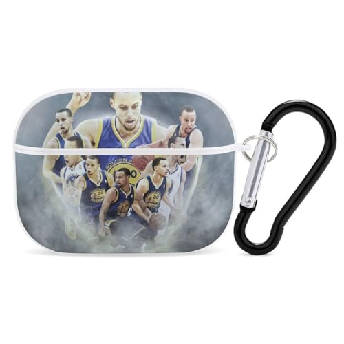 対応 AirPods Pro2 ケース バスケ選手 ステフィン カリー カラビナ付き 落下防止 全面保護 耐衝撃 ワイヤレス充電対応 お祝い プレゼント White-style-14