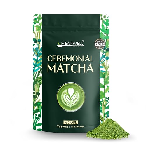 Heapwell Matcha - Classic Ceremonial Grade Matcha Powder from Japan, 50g | Ideal for Lattes & Smoothies