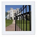 Square dimensions (in inches): 25 L x 25 W, image dimensions (in inches): 23 L x 23 W 100% poloyester; image is soft to touch. Made in USA Edges have pinking shear cut Image will not fade with washing. Image not a transfer, part of material