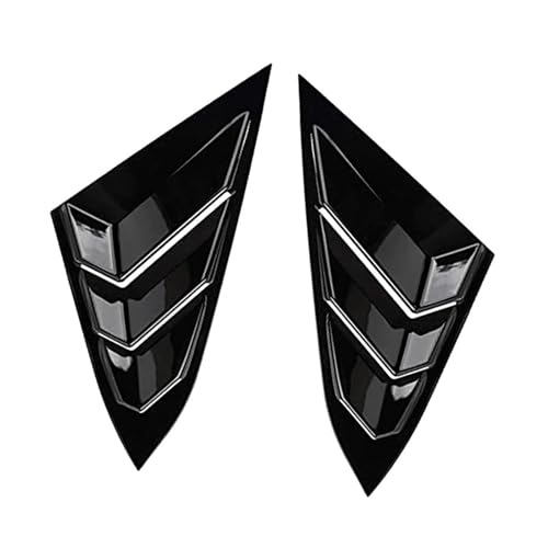 Ventana trasera para Civic 10 2016-2020, embellecedor de ventilación negro brillante