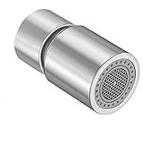 【Fornito con 5 adattatori】Rompigetto rubinetto bagno per il 90% dei rubinetti convenzionali, M20-M22, M22-M22, M24-M22 per filettature interne 20 mm, 22 mm, 24 mm. G1/2-M22, FM20-M22 per filettature esterne G1/2, 20 mm, 22 mm.