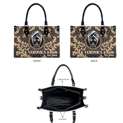 Personalized Queen Leather Bag, Gift for African American, Afro Black Girl, Mother's Day Gift, Church Bags for Women, Bible Bag, Purses For Moms, Personalized Bags apxdVd2