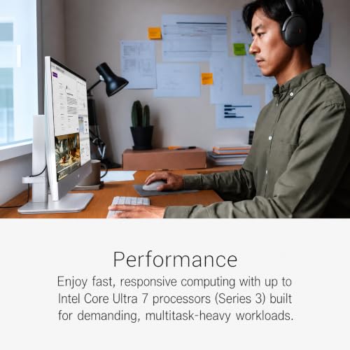 Image of Dell 24 Inch Touchscreen All-in-One Business Desktop PC - Intel Ultra 7 355, 64GB DDR5, 2TB SSD, 23.8 inch FHD 99% sRGB 300 Nits Display, Dolby Atmos, Wi-Fi 7, 2 HDMI, Windows 11 Pro, Pen Support