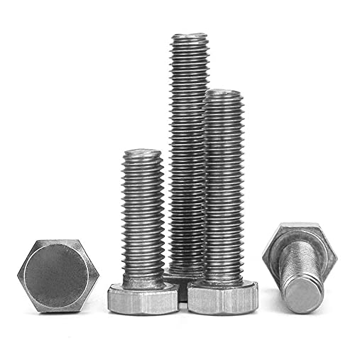 Image of Manloney LLC Universal Screws M9 Hex Head Cap Bolts 1.5mm Pitch Fine Thread 9mm Stainless Steel Screw Bolt (M9-1.5 x 30mm)