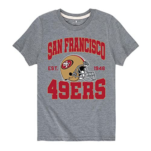 Junk Food Clothing x NFL - San Francisco 49ers - Team Helmet - Kids Short Sleeve T-Shirt for Boys and Girls - Size Medium - Image 4