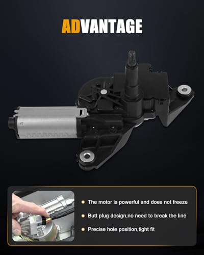 Image of ROADFAR Rear Windshield Wiper Motor Fit for Jeep for Liberty 2008-2012 | For Jeep For Liberty 2008-2012|Replace 403056|57010090AB|57010090AC|5 Pins