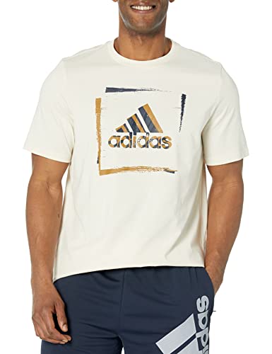 adidas Women's Plus Size Badge of Sport T-Shirt, Wonder White (Two Tone), Large