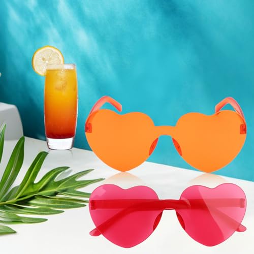 12PCS Heart Sunglasses Bulk Pink and Orange Red Taylor Birthday Party Bachelorette Party Favors3