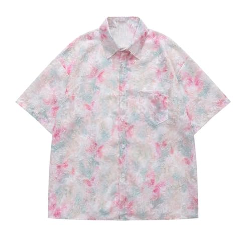T-Shirt Homme Été Large Imprimé au Style Hong Kong Fluide