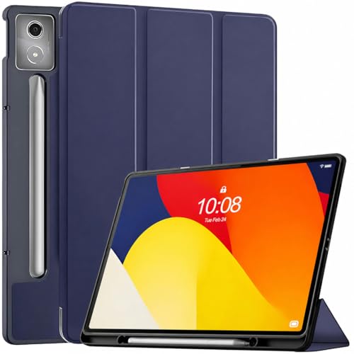 Image of ProElite Cover for Moto Pad 60 Pro 12.7 inch 2025 case Cover, Soft Flexible Flip Case Cover for Moto Pad 60 Pro 12.7 inch 2025 [Recoil Series] - Dark Blue