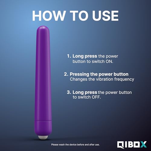 Image of ZYLLION Blush Vibrating Stick Personal Massager - Purple | Ergonomic Design | Multiple Vibration Modes | Quiet & Portable