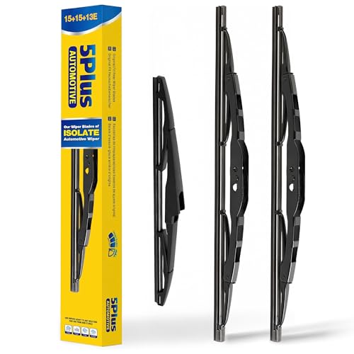 Image of Wipers Replacement for Jeep Wrangler JK 2008-2017 Windshield Wiper Blades,15 inch+15 inch Front Wiper Blades with 13 inch Rear Wiper Blade-Factory Fit & All-Season OEM Quality (Pack of 3)