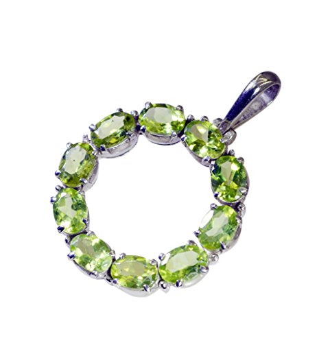 Pendentif péridot vert RIYO en argent le cadeau idéal bijou antique femme