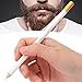 Beard Lineup Pen,ANGGREK White Hairline Pen Professional Beard Pencil Filler Household Beard Pencil Liner Shaping Styling Tool(White)