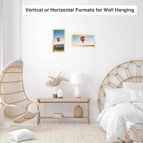 Image of JCJMY 5x15 Picture Frame Gold for Wall Hanging, Wall Mounting Horizontally or Vertically, 5 x 15 Wall Gallery Poster Photo Frame with Shatter Resistant Plexiglass, Gold