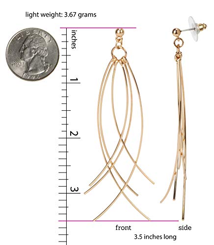 Handmade Curved Bar Earring For Women (Gold) #TOP2
