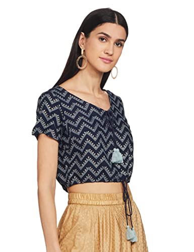 Image of Indya Women's Chevron Regular Fit Blouse