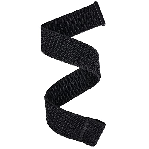 C2D JOY Strap Compatible with Garmin Forerunner 965/955 Replacement Watchband - Woven Nylon with Hook-And-Loop - (10#) Dark Black,Medium(5.5-7.5in)