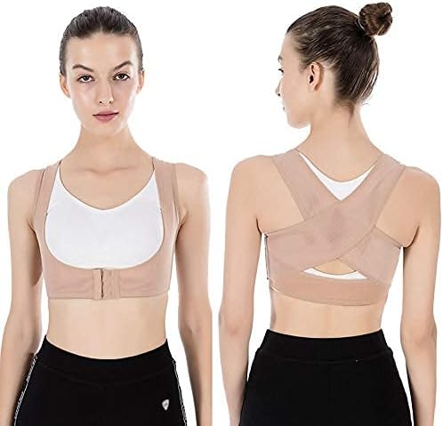 Posture Corrector Chest Supports for Women Chest Brace Up Belt Posture Corrector Shape Corrector Prevent Chest Hunchback Sagging Posture Corsetor Back Brace (Color : Skin, Size : M)