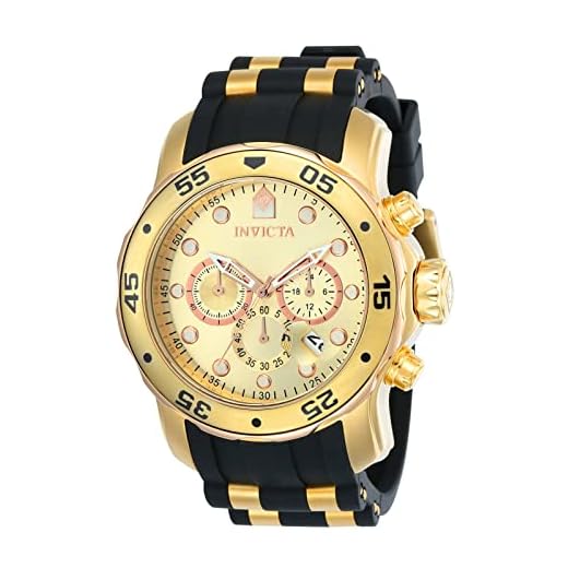 Invicta Pro Diver SCUBA, Reloj de cuarzo para hombre de acero inoxidable, 48 mm, Oro / Oro rosa