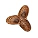 Bloomingville Modern Acacia Wood Appetizer Bowl with 3 Compartments, Natural
