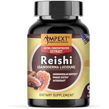 Reishi Mushroom Extract - Premium Quality, Only Fruiting Bodies, Antioxidant, Pmonotes Longevity, Immunity Booster, Energy & Vitality, Removes Fatigue, 90 Veg Caps.