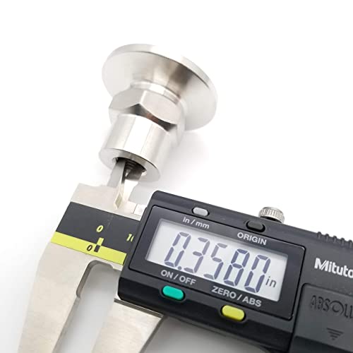 Image of bmotiontech FNPT to KF25 Flange Fitting (ISO-KF KF25 QF25 NW25) US NPT Thread Standard (1 /8 inch FNPT x KF25)