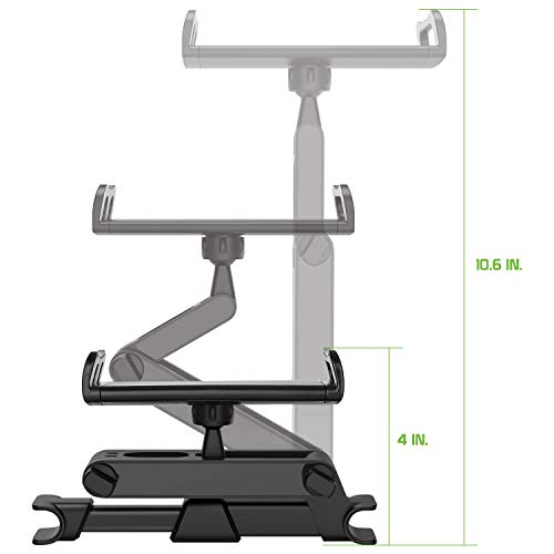 Cellet Dual Adjustable Phone Holder & Tablet Mount For Car Back Seat Headrest Compatible With Apple Ipad, Air, Pro, Mini, Iphone 14 Pro Max Plus 13 Samsung Galaxy, Google Pixel, Moto #TOP2