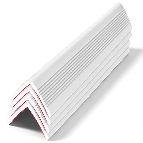 Image of Wall Corner Protectors 4 Pack,1.57x1.57x23.62x0.12 inch PVC Double Side Proof Corner Guards for Sharp Edges, Self-Adhesive Corner Protectors for Home, Kindergarten,Thickness-3mm(0.12 in)