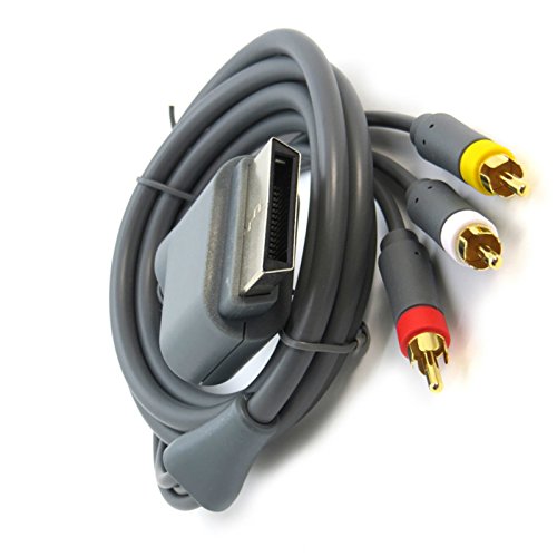1.8m AV Audio Video 3RCA Optical Cable Cord for Microsoft Xbox 360 Console Video Game cable