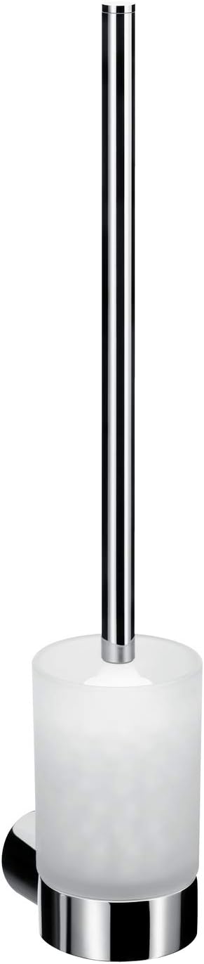 Emco841500100 Fino A Toilet Brush Set Wall Mounted Frosted Glass Toilet Brush Set Chrome-Plated