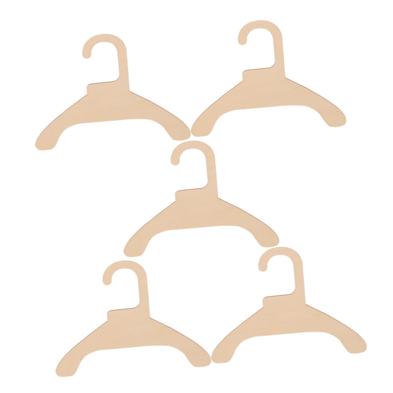 SUPVOX 5Pcs Wooden Dog Clothes Hangers Durable Pet Apparel Rack for Dogs and Cats Natural Hanger for Pet Clothing Organization
