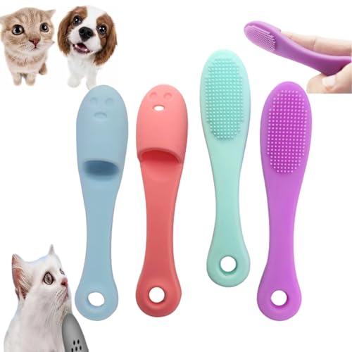 Silicone Cat Scrubber for Chin,silicone Finger Toothbrush for Dogs,silicone Scrubber for Cats Chin,Dog Toothbrush Finger,Silicone Scrubber for Cats Chin Cleaner,cat Chin Scrubber (4 colors)