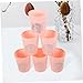 LALAFINA 6pcs Unbreakable Plastic Juice Cups Reusable Festival Beverage Cups for Parties Weddings and Events Multi-use Drinkware Pink
