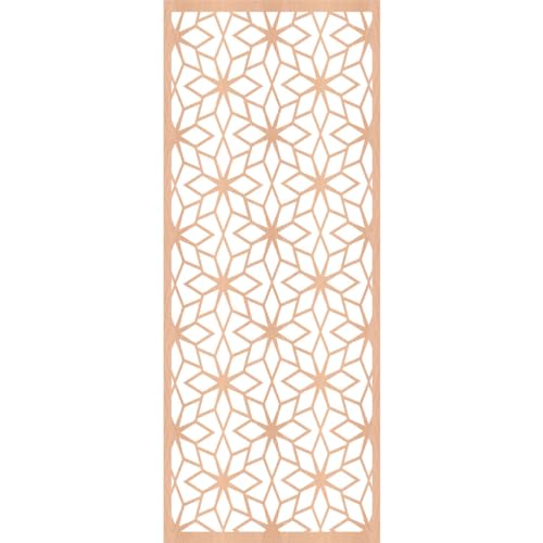 Image of 9 3 /8 inchW x 24 3 /8 inchH x 1 /4 inchT Lake Decorative Fretwork Wood Wall Panels, Alder