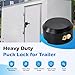 Pomunty 4 Pack Trailer Door Locks Keyed Alike Heavy Duty Hockey Puck Locks Reinforced Hidden Shackle Padlocks w/8 Keys Solid Steel Lock for Trailers Trucks Vans Shed Gates Garage