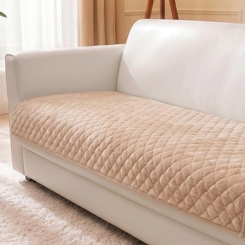 Image of Story@Home Premium Quilted Anti Slip Sofa Cover Mats for L Shape and 1 /2 /3 Seater Sofa. Make Your Own Sofa Cover Set, 70(D) x 180(L) cm - Beige