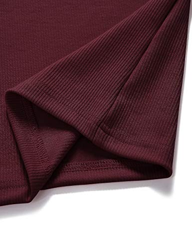 MEROKEETY Women's Short Sleeve V Neck Ribbed Button Tops Basic Solid Color Tee Shirts - Image 7