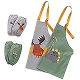 👨‍🔧 【Material impermeable】 Nuestros delantales para niños están hechos de tela de poliéster impermeable, que tiene un buen rendimiento impermeable, es liviano y duradero, suave y cómodo. Las telas de alta calidad garantizan que nuestros delantales no se destiñen, se comben ni se comben. Este delantal para niños se puede lavar a máquina o a mano.