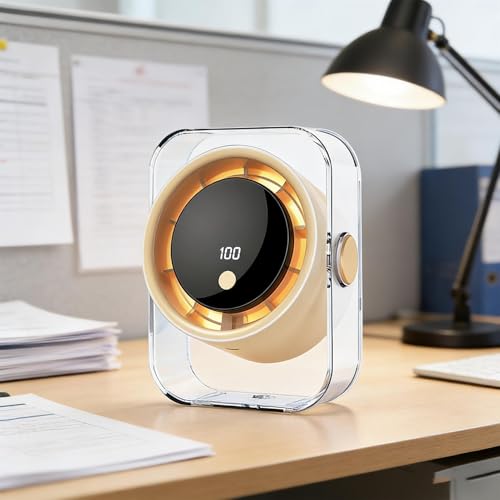 Ventilateur de table portable avec affichage numérique pour voyage et bureau - 3