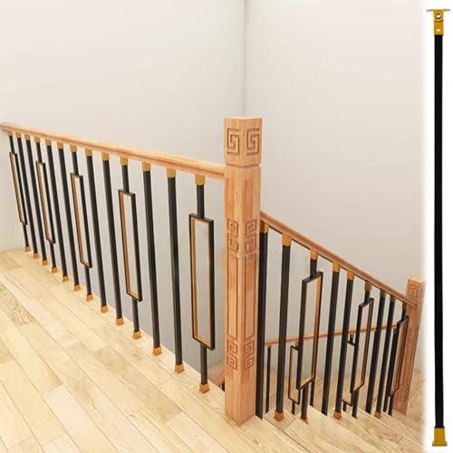 Rampe de terrasse et escalier intérieur : balustres en métal carrés de 37,4 po