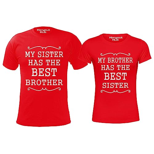 Image of Hangout Hub | Sibling Tshirts | Best Brother Sister | Set of 2