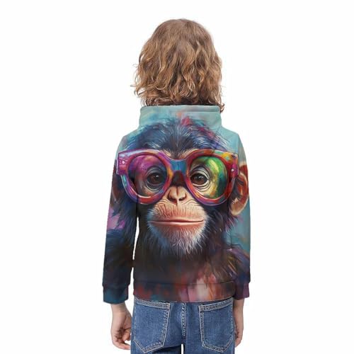 Sweat-shirt 3D épais et chaud pour enfants de 10 à 12 ans