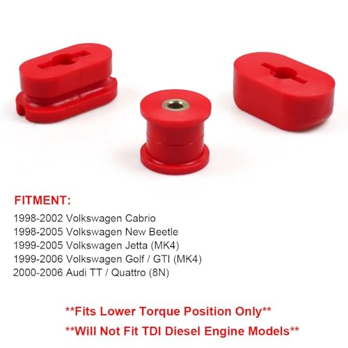 Evita vibraciones con el soporte de motor inferior dogbone kit de suspensión de ruedas Golf MK4 7
